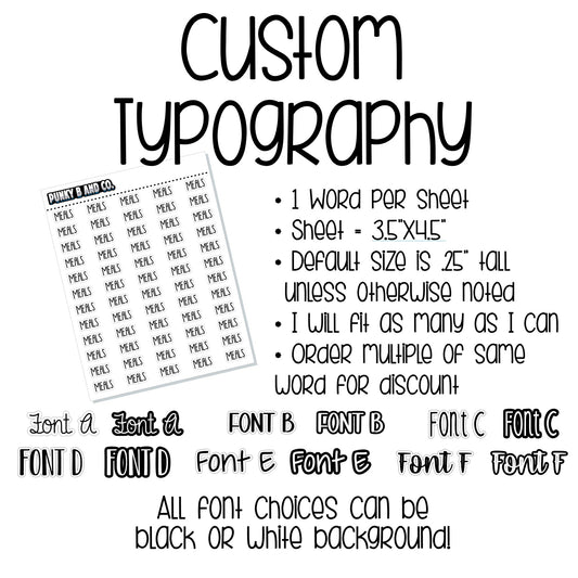 Custom Typography | NEW FORMATTING!